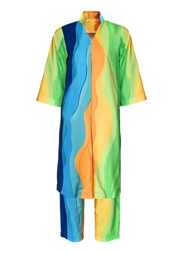 Watercolour Printed Pant Set - Image 2