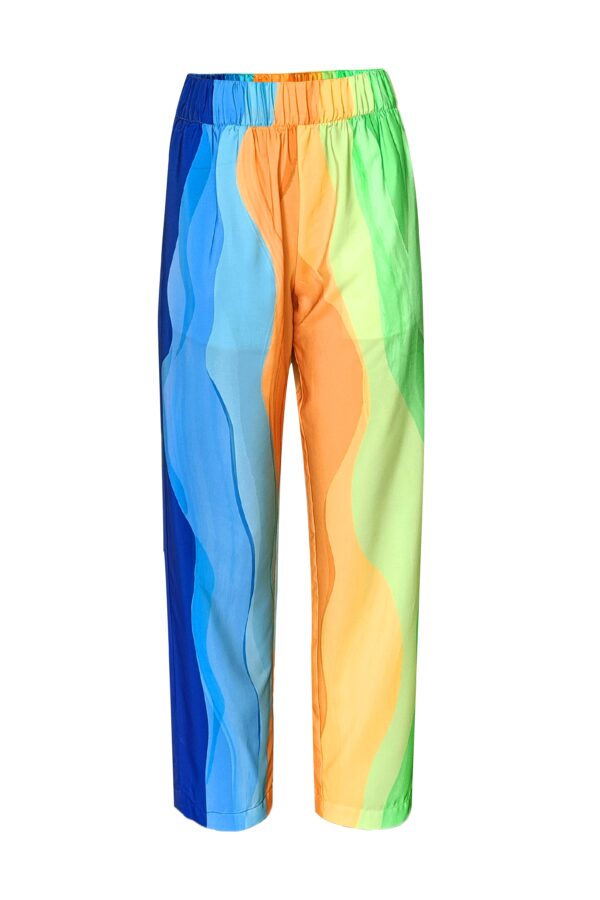 Watercolour Printed Pant Set - Image 11