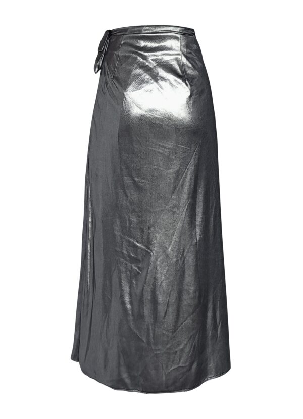 Metallic Wrap Skirt - Image 3