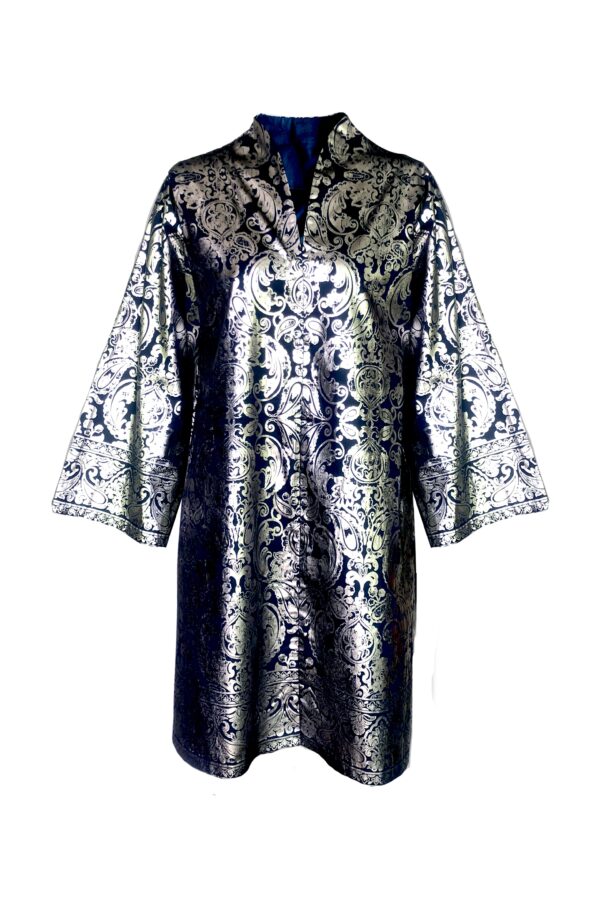 Foil Print Shirt Dress - Image 2
