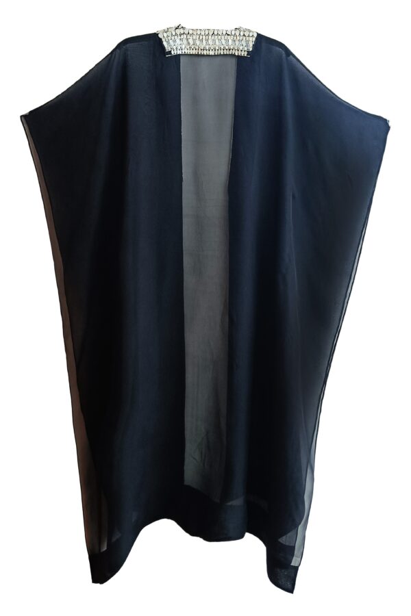 Shell Embroidered Organza Cape - Image 3