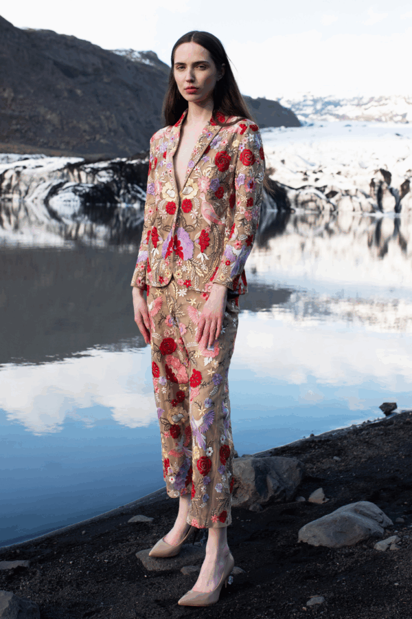 Multicolour Embroidered Floral Pant