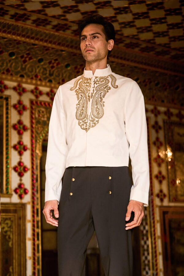 Embroidered Shirt & Sailor Pant Set - Image 6