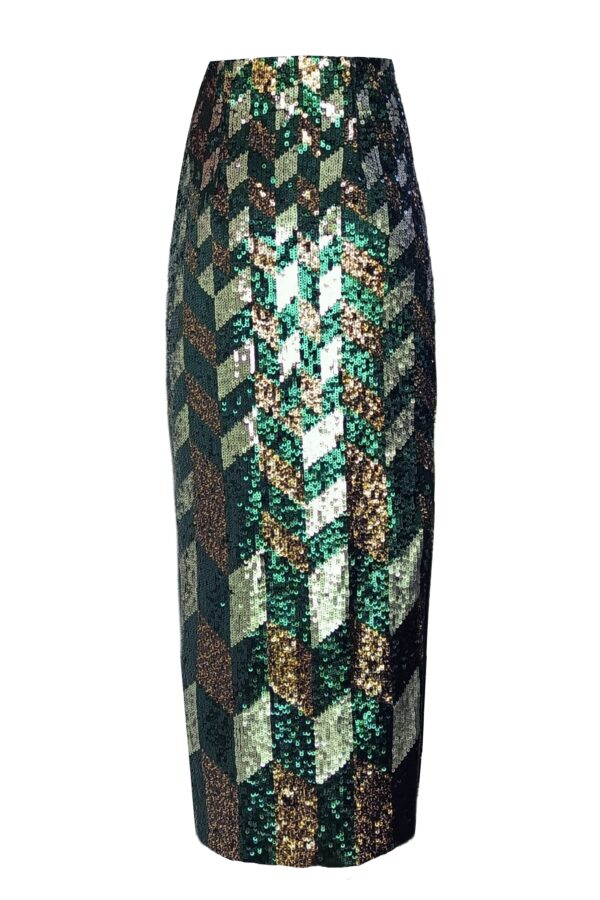 Jewel Tone Sequin Skirt - Image 3