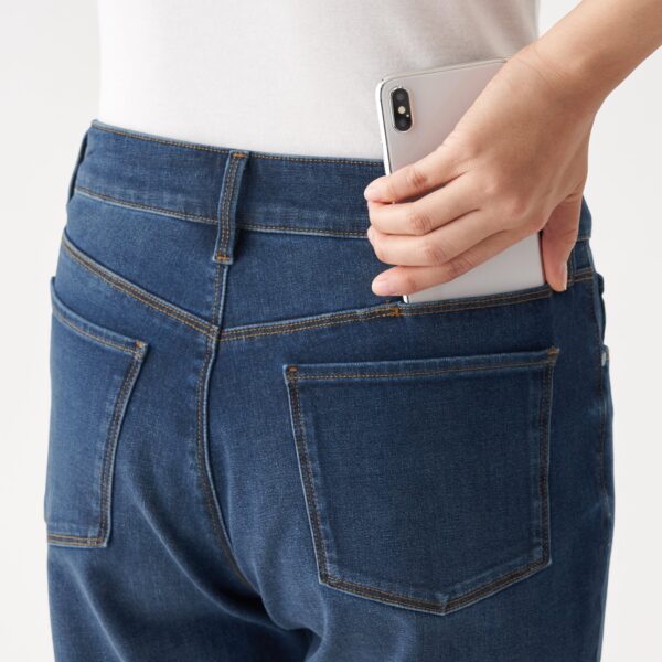 Women Organic Cotton 4 Way Stretch Denim Slim Straight Pant - Image 6