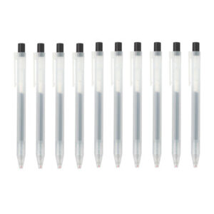 Smooth Gel Ink Knock Type Ballpoint Pen 0.5mm 10 Pieces Set