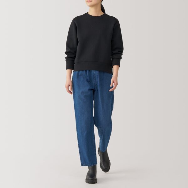 Women's Washed Denim Easy Tapered Pants - Image 13