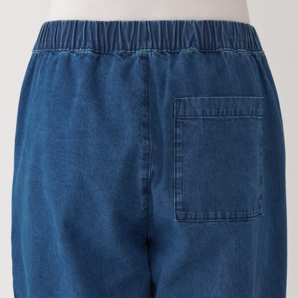 Women's Washed Denim Easy Tapered Pants - Image 17