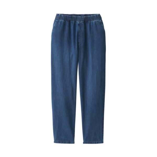 Women's Washed Denim Easy Tapered Pants - Image 11