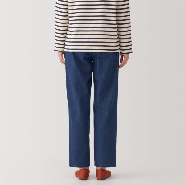 Women's Washed Denim Easy Tapered Pants - Image 6