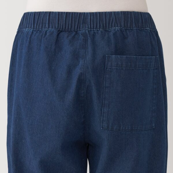 Women's Washed Denim Easy Tapered Pants - Image 8