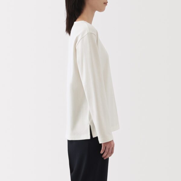 Women's Heavy Weight Boat Neck Long Sleeve T-Shirt - Image 5