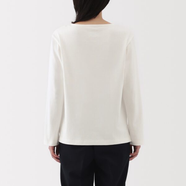 Women's Heavy Weight Boat Neck Long Sleeve T-Shirt - Image 6