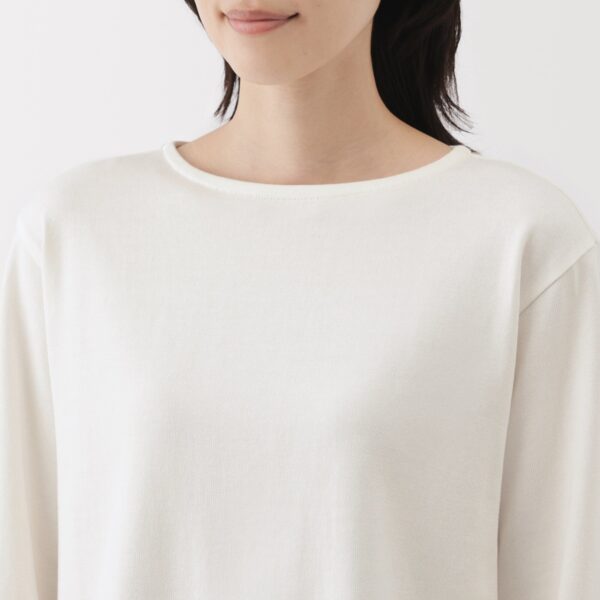 Women's Heavy Weight Boat Neck Long Sleeve T-Shirt - Image 7