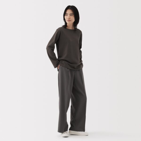 Women's Heavy Weight Boat Neck Long Sleeve T-Shirt - Image 12