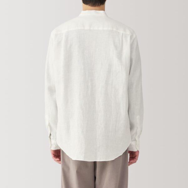 Men's Linen Stand Collar Shirt - Image 14