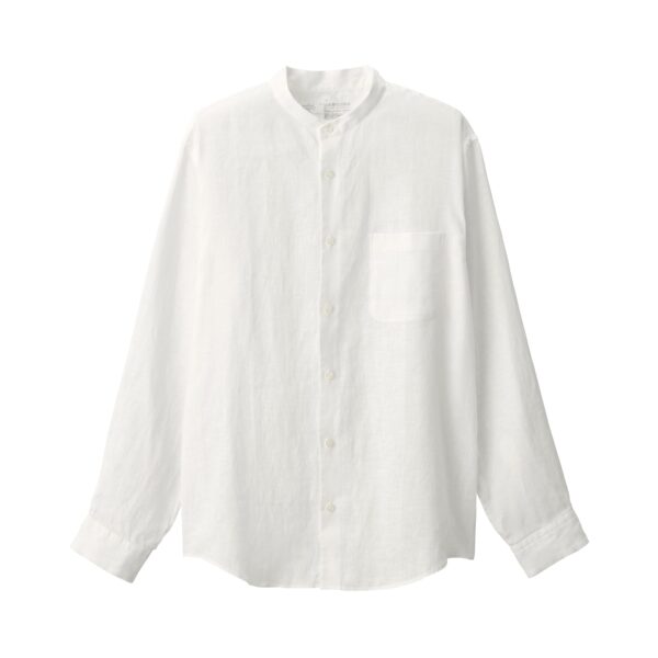 Men's Linen Stand Collar Shirt - Image 10