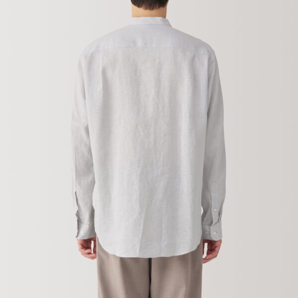 Men's Linen Stand Collar Shirt - Image 22