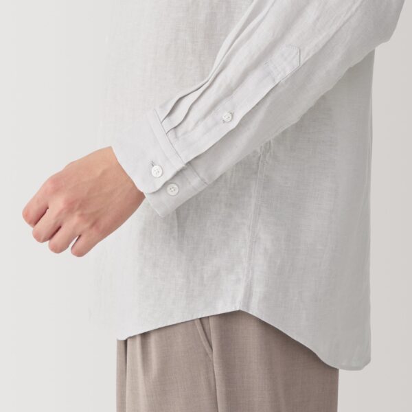 Men's Linen Stand Collar Shirt - Image 24