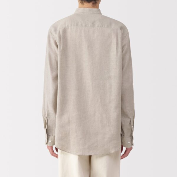 Men's Linen Stand Collar Shirt - Image 30