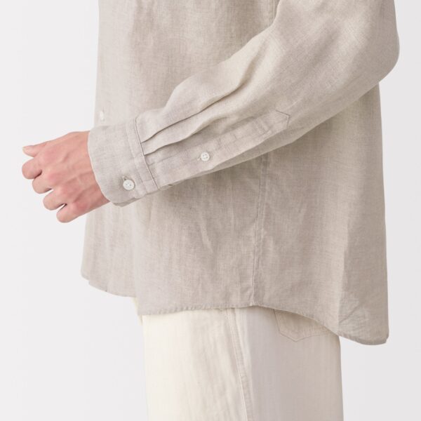 Men's Linen Stand Collar Shirt - Image 32