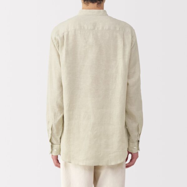 Men's Linen Stand Collar Shirt - Image 6