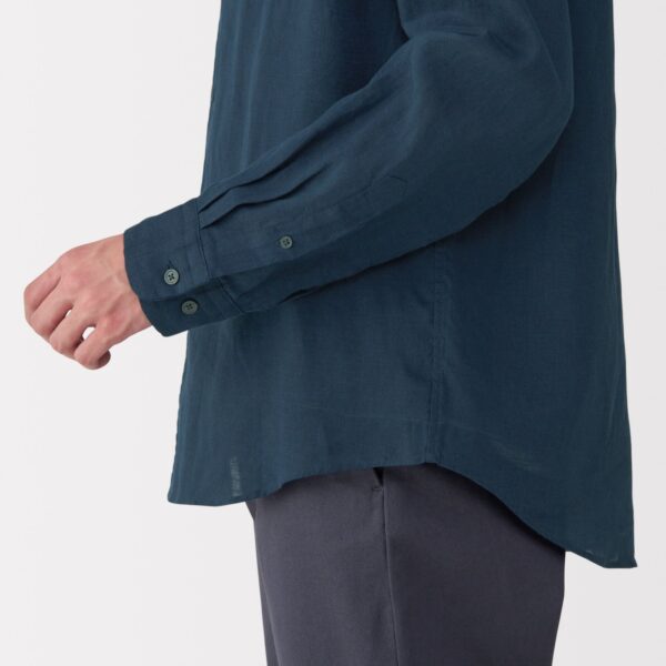 Men's Linen Stand Collar Shirt - Image 40