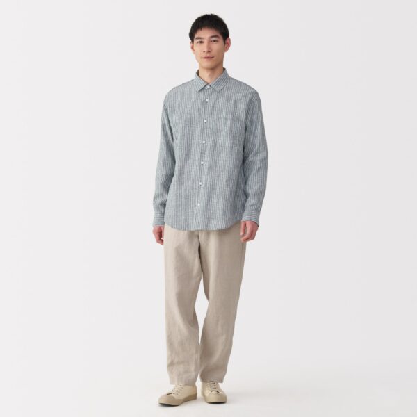 Men's Linen Striped Shirt - Image 4