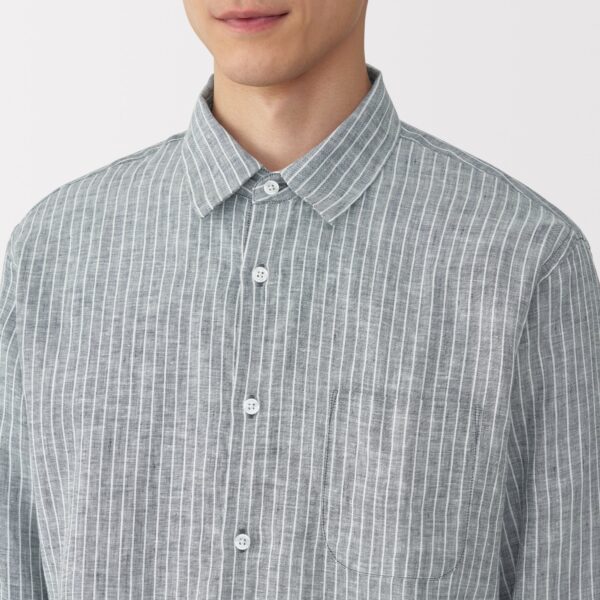 Men's Linen Striped Shirt - Image 7