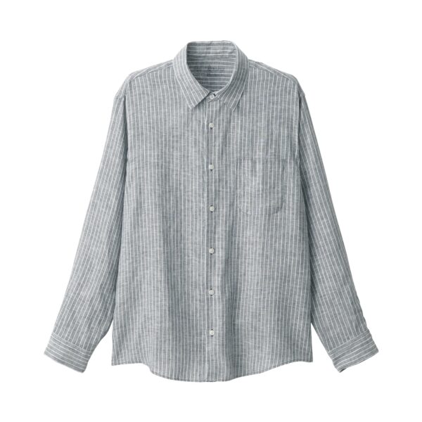 Men's Linen Striped Shirt - Image 2