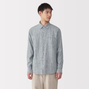 Men's Linen Striped Shirt