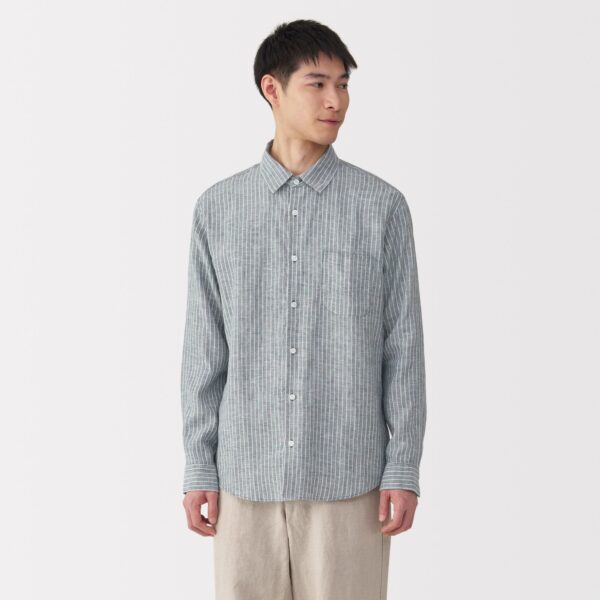 Men's Linen Striped Shirt