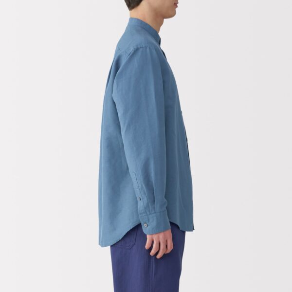 Men's Hemp Cotton Stand Collar Shirt - Image 13