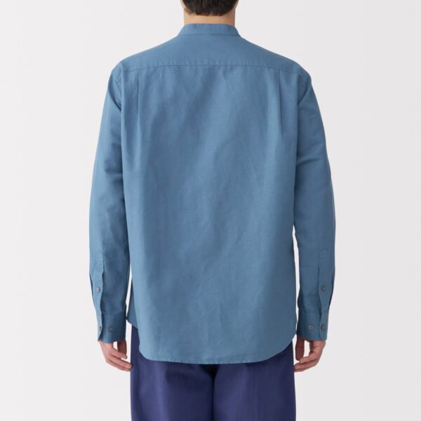 Men's Hemp Cotton Stand Collar Shirt - Image 14