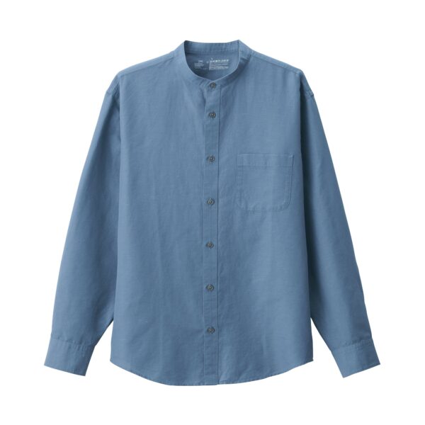 Men's Hemp Cotton Stand Collar Shirt - Image 10