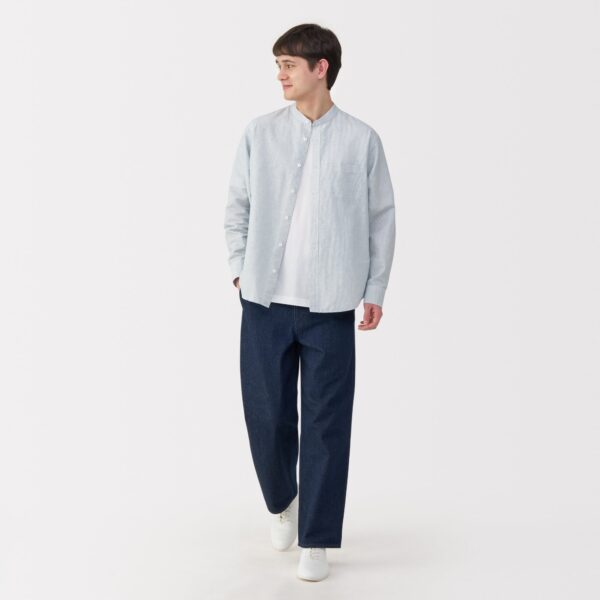 Men's Hemp Cotton Stand Collar Shirt - Image 4