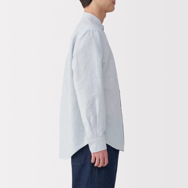 Men's Hemp Cotton Stand Collar Shirt - Image 5