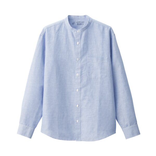 Men's Hemp Cotton Stand Collar Shirt - Image 10
