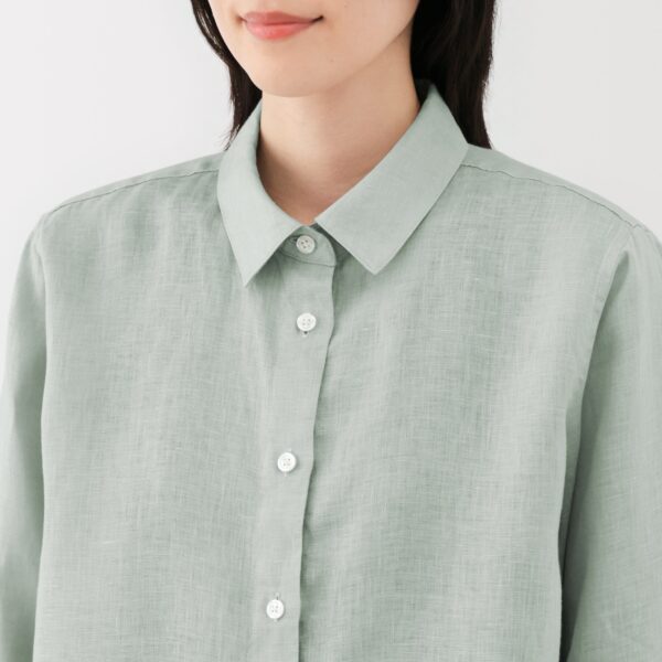 Women's Washed Linen Shirt - Image 7