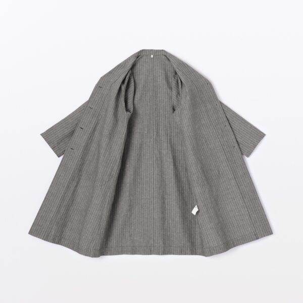 Women's Hemp Cotton Striped Coat - Image 9