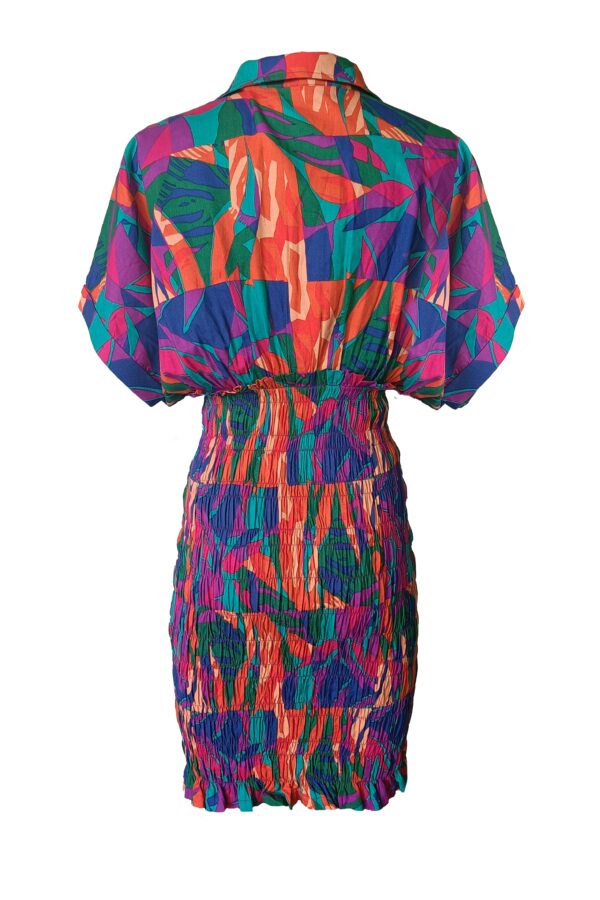 Abstract Smock Shirt Dress - Image 3