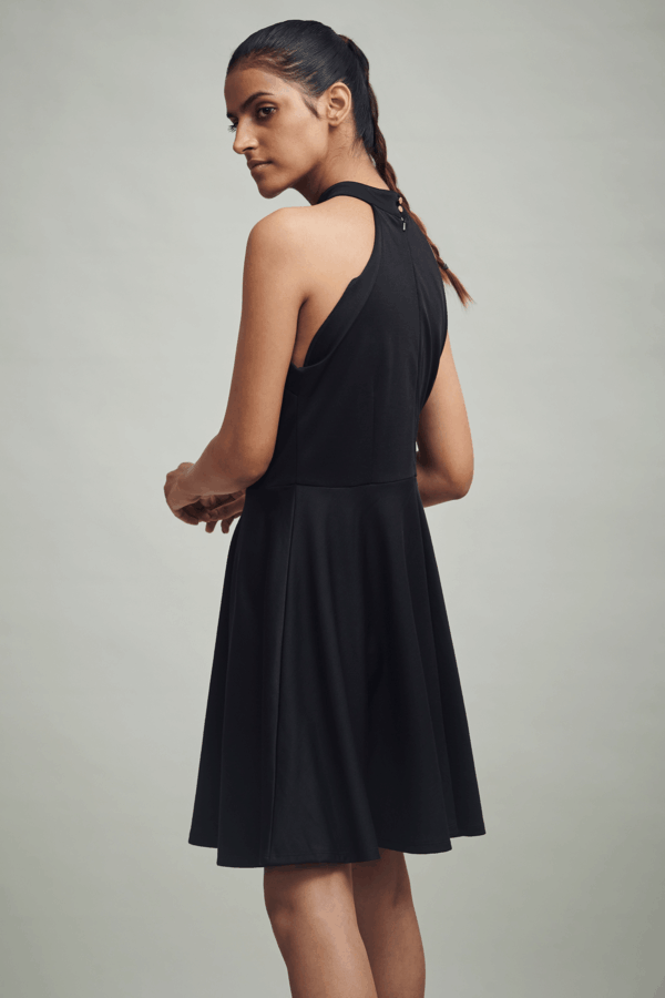 Scalloped Black Dress - Image 5