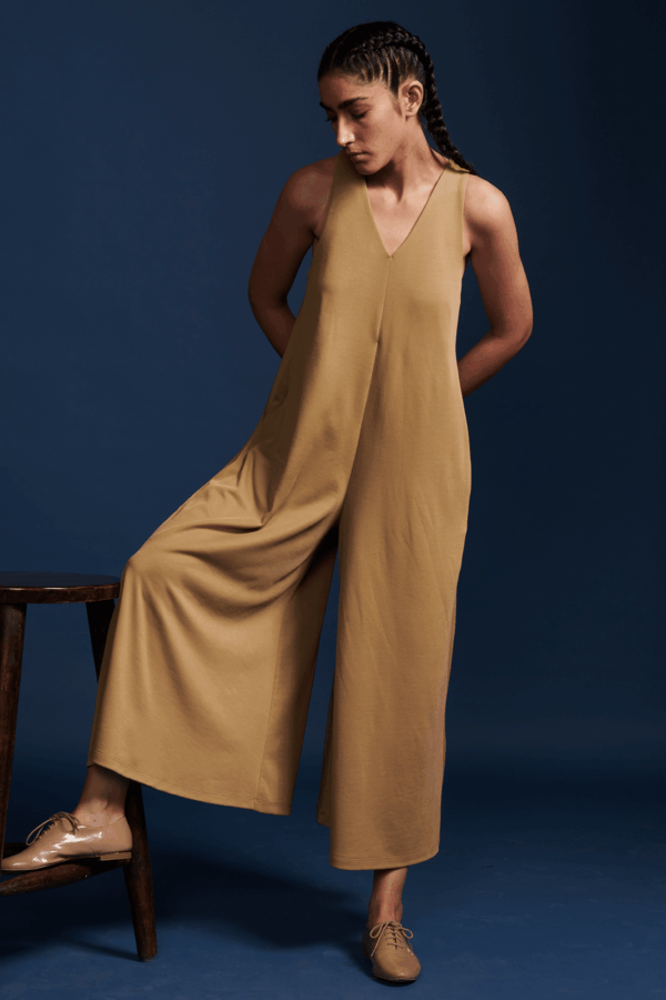 Wide Legged Knit Jumpsuit - Image 3