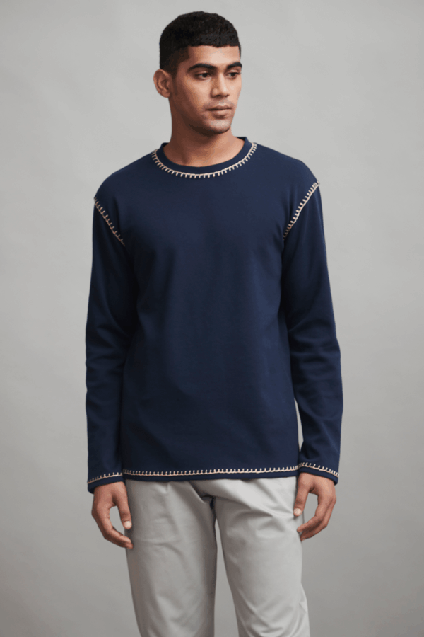 Blanket Stitch Sweat Tee - Image 4