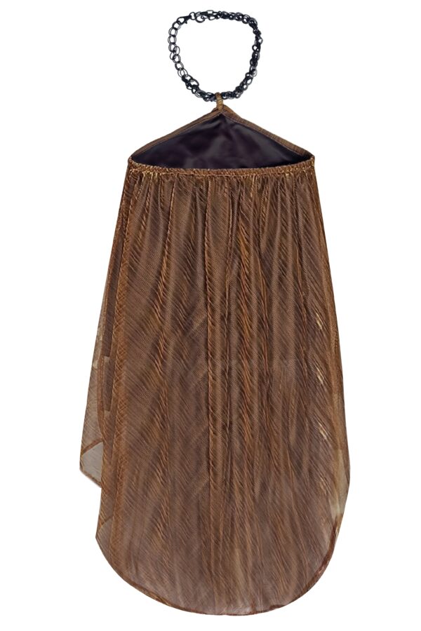 Drape & Chain Lamé Top - Image 3
