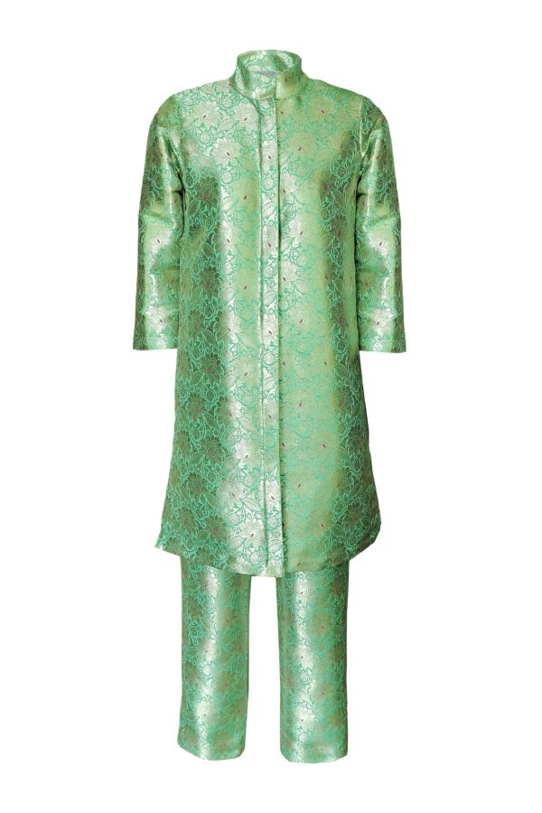 Structured Brocade Pant Set - Image 2