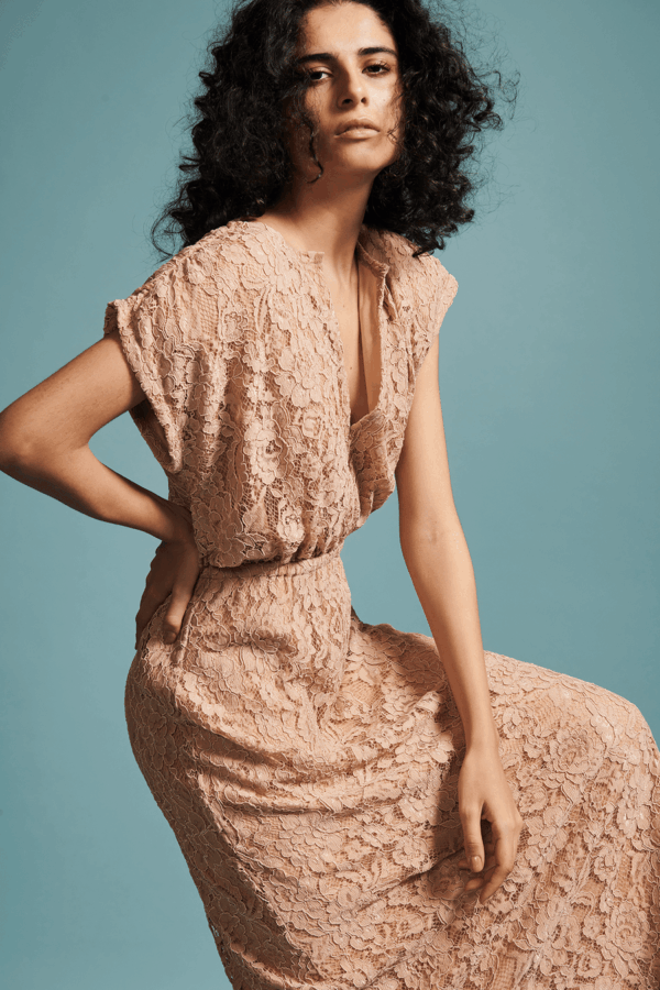 Nude Lace Maxi