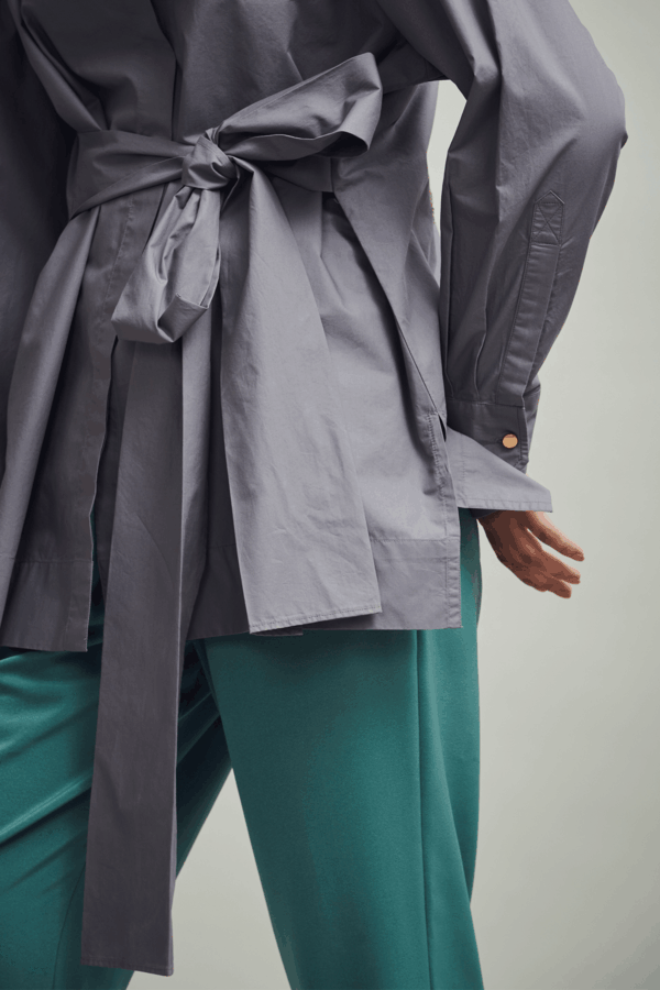 Tie Up Poplin Shirt - Image 2