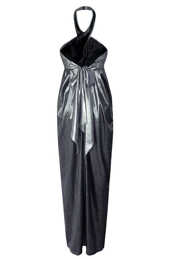 Metallic Block Halter Gown - Image 9