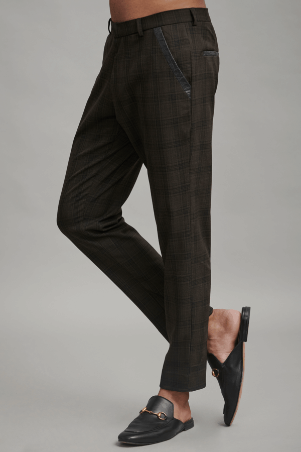 Vegan Leather Detail Pant